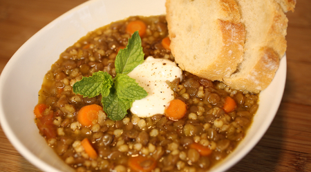 Wholgrain Lentil Soup Recipe