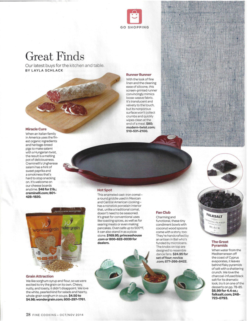 Fine Cooking Article